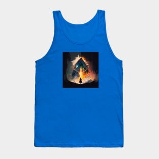 Abstract colourful illustration of lord of the rings Tank Top